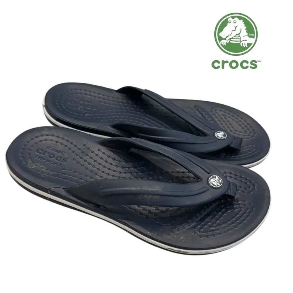 Crocs Unisex Child Crocband Flip Flop Navy Sandals 11 C11